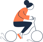 Person riding bicycle